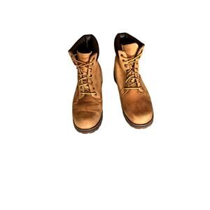 Timberland men's  size 9.5 suede work boots lace-up 6304R wheat nubuck 6 inch